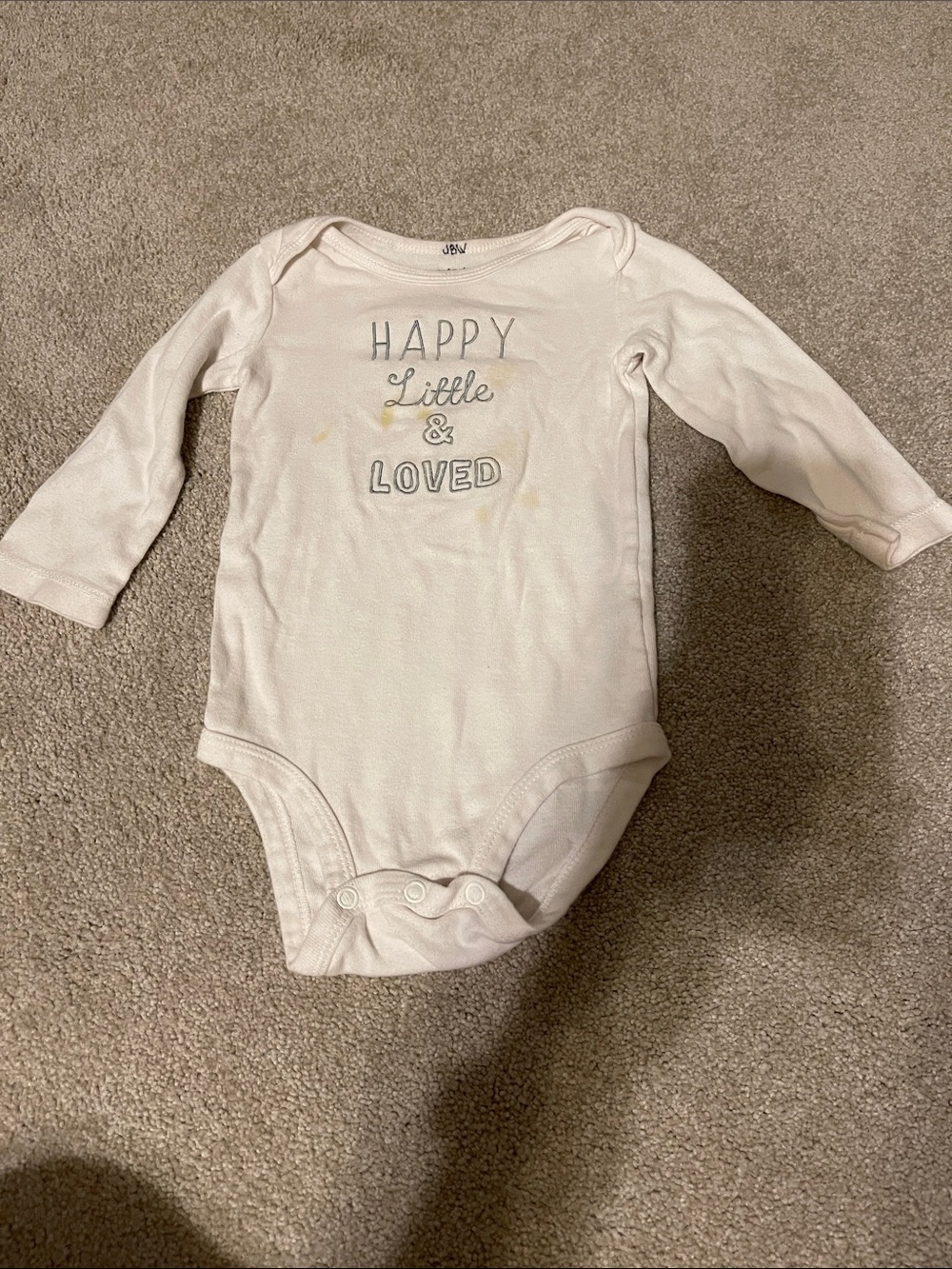 Baby 'Happy Little & Loved' Long-Sleeve One-Piece